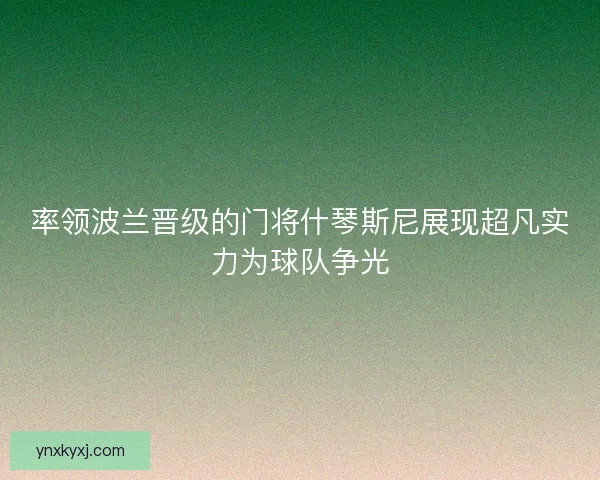 率领波兰晋级的门将什琴斯尼展现超凡实力为球队争光